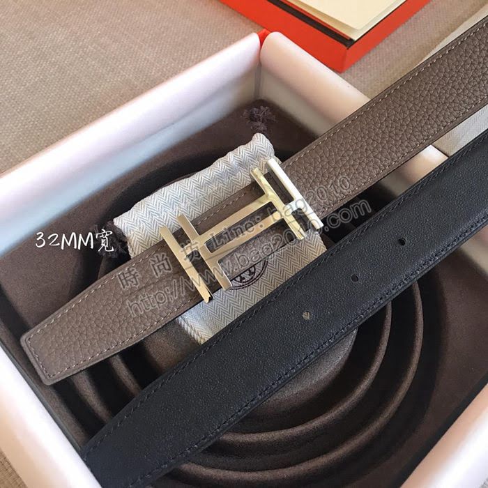 HERMES皮帶 雙面小牛皮 togo底皮 進口白夾心 雙面皮帶 愛馬仕男腰帶  hgh1915